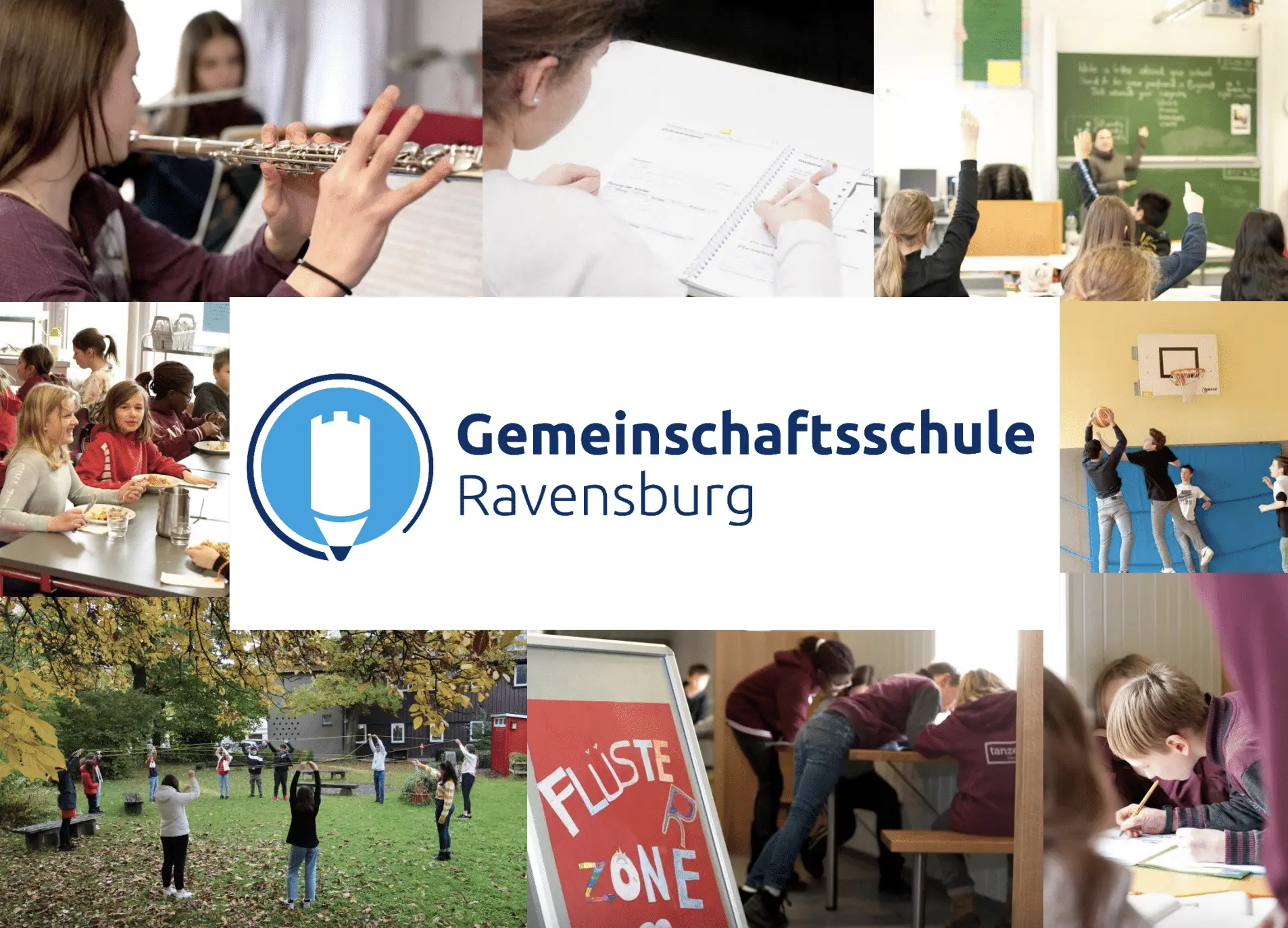 Schüler bei verschiedenen Aktivitäten.