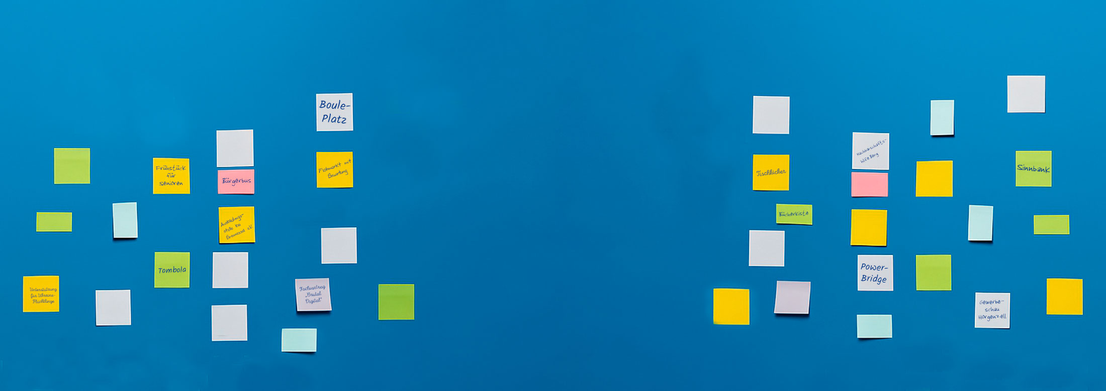 Projekte veranschaulicht mit Post-It